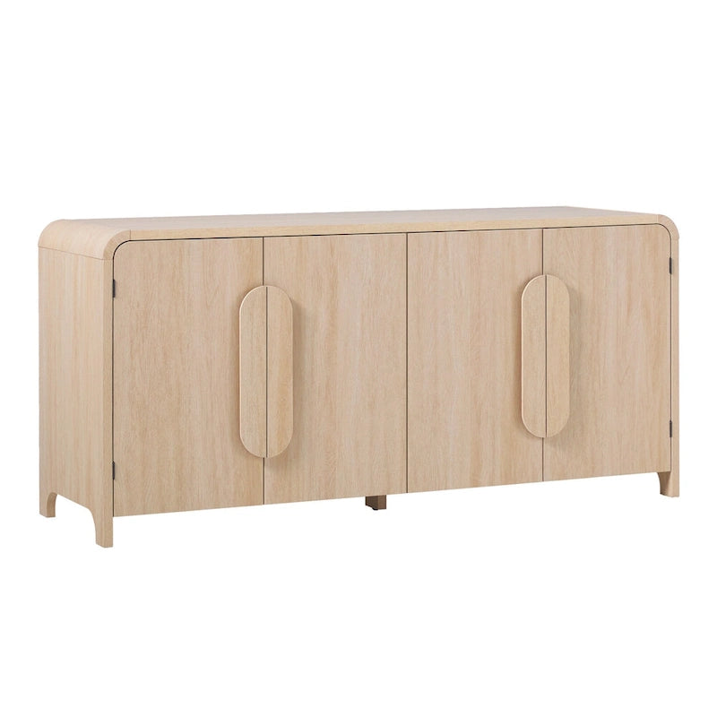 Modern 64-Inch Sideboard with Waterfall Edges
