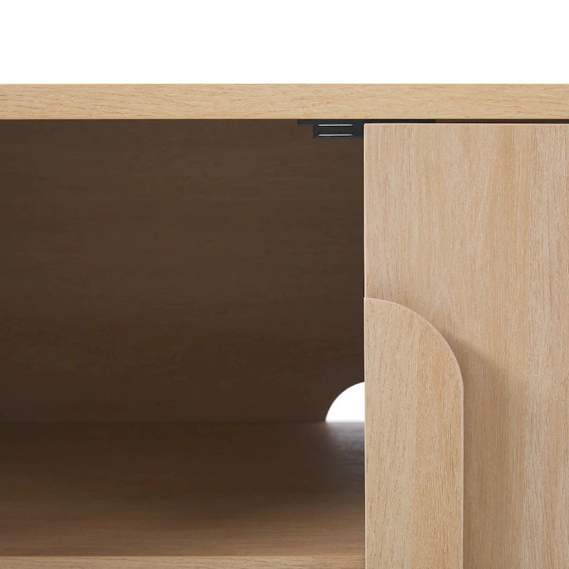 Modern 64-Inch Sideboard with Waterfall Edges