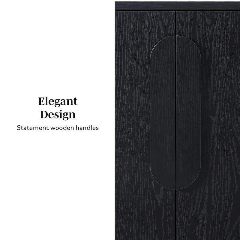 Modern 64-Inch Sideboard with Waterfall Edges