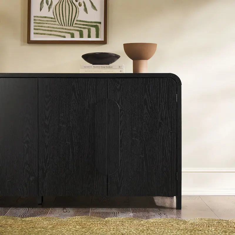Modern 64-Inch Sideboard with Waterfall Edges