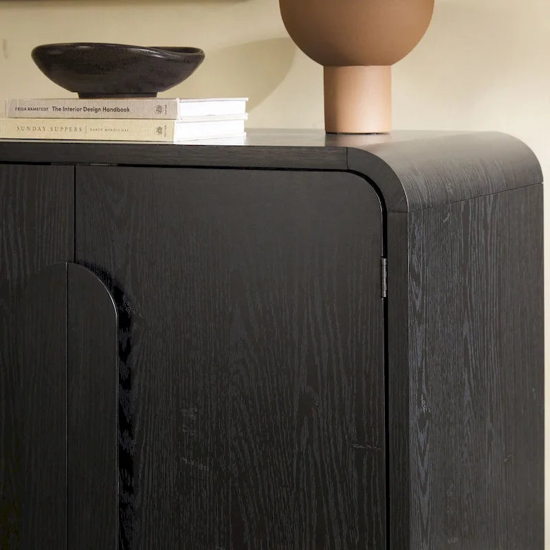 Modern 64-Inch Sideboard with Waterfall Edges