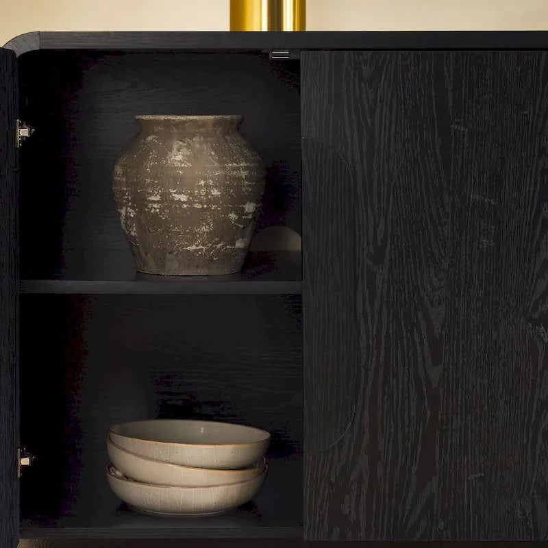 Modern 64-Inch Sideboard with Waterfall Edges