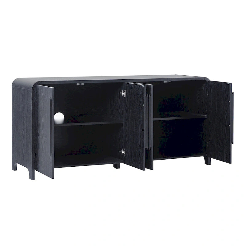 Modern 64-Inch Sideboard with Waterfall Edges