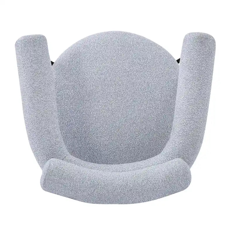 Modern Fabric Arm Dining Chairs with Metal Legs